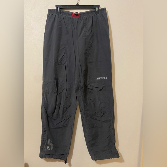 Tommy Hilfiger soft-shell pants joggers drawstring cinch vintage Y2K men’s med - Picture 1 of 14